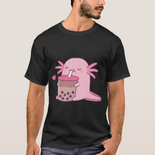 Molliger Axolotl genießt Bubble Tea T-Shirt