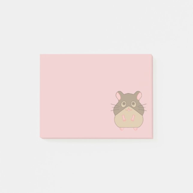 Molliger Hamster Post-it Klebezettel (Vorderseite)