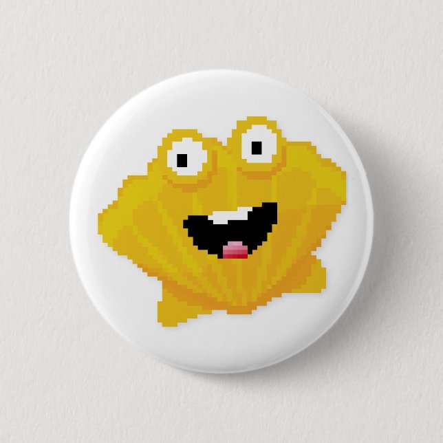 Molluske aus Mosaik-Cartoon Button (Vorderseite)