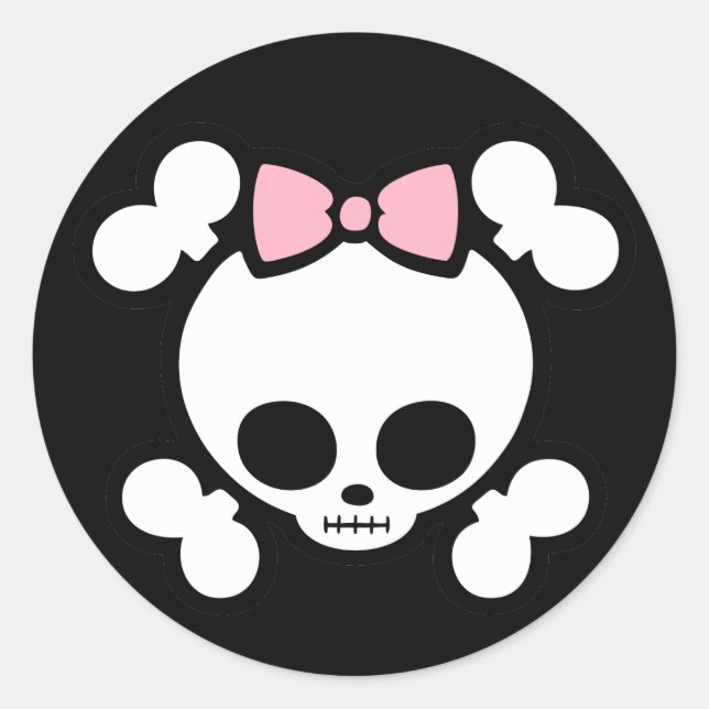 Molly Bow Runder Aufkleber (Vorderseite)