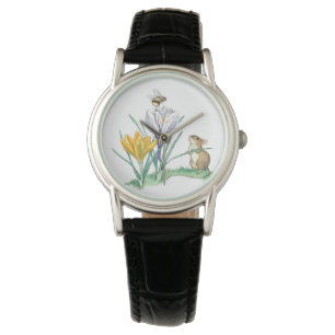 Molly Brett Mouse Bumble Bee Crocus Armbanduhr