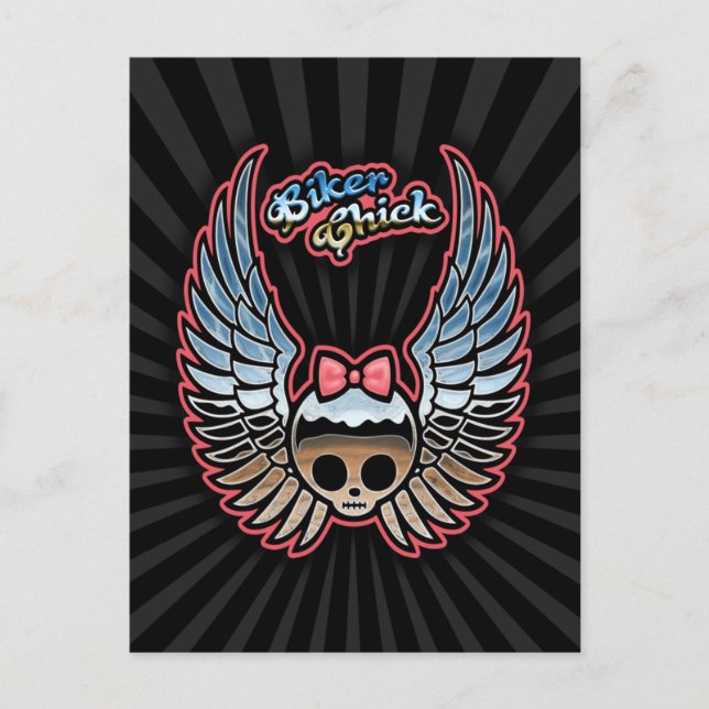 Molly Chrome Bike Postkarte (Vorderseite)