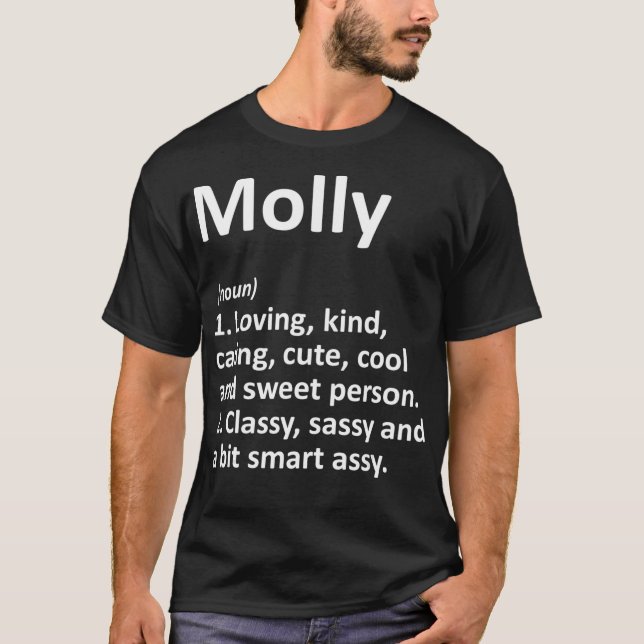 MOLLY Definition Personalisiert Name Funny Gift T-Shirt (Vorderseite)