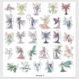 Molly Harrison Fairies Fee Fairy Art Colorful Aufkleber
