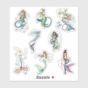 Molly Harrison Mermaid Art Stickers Aufkleber