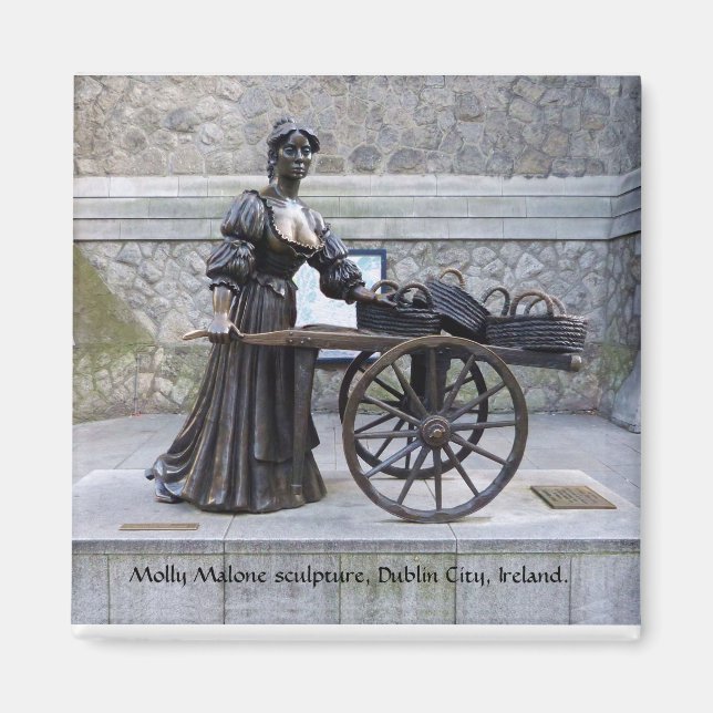 Molly Malone Skulptur, Dublin City, Irland Magnet (Vorne)