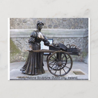 Molly Malone Skulptur, Dublin City, Irland Postkarte