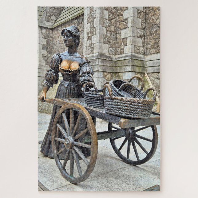 Molly Malone statue, Dublin, Irland Puzzle (Vertikal)