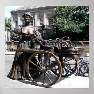 Molly Malone und Wheelbarrow Irland Poster