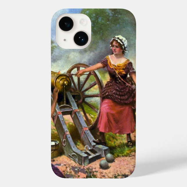 Molly Pitcher feuert Kanone bei der Schlacht von M Case-Mate iPhone Hülle (Rückseite)