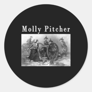 Molly Pitcher Mary Ludwig American Revolutionary W Runder Aufkleber