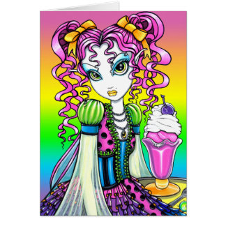 "Molly" Sorbett-Eiscreme-Regenbogen-Fee-Karte
