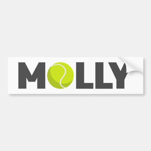 Molly Tennis Autoaufkleber (Vorne)