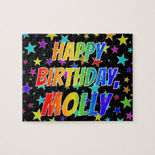 "MOLLY" Vorname, Spaß "GLÜCKLICHER GEBURTSTAG" Puzzle