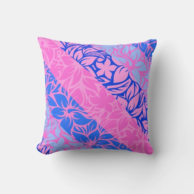 Moloaa Bay Hawaiianischer Hibiskus Gestreifte Kiss Kissen (Vorderseite)