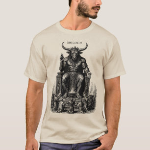 Moloch, der goetische Bulle, steigt auf T-Shirt