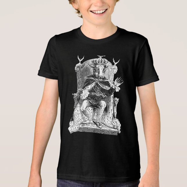 Moloch, der Höllenstier, steigt auf Tri-Blend Shirt (Vorderseite)
