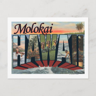 Molokai, Hawaii - Große Buchstabenszenen Postkarte