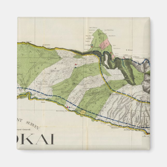 Molokai, Hawaii Magnet (Vorne)