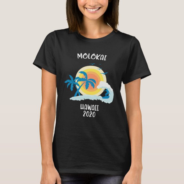 Molokai Hawaii Vacation Surf Beach Family Trip Sur T-Shirt (Vorderseite)
