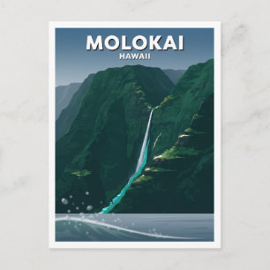 Molokai Nördliche Meeresklippen Kaunakakai Hawaii Postkarte