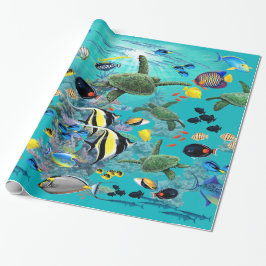 Molokini Cove Hawaii Tropischer Fisch-Meeresschild Geschenkpapier