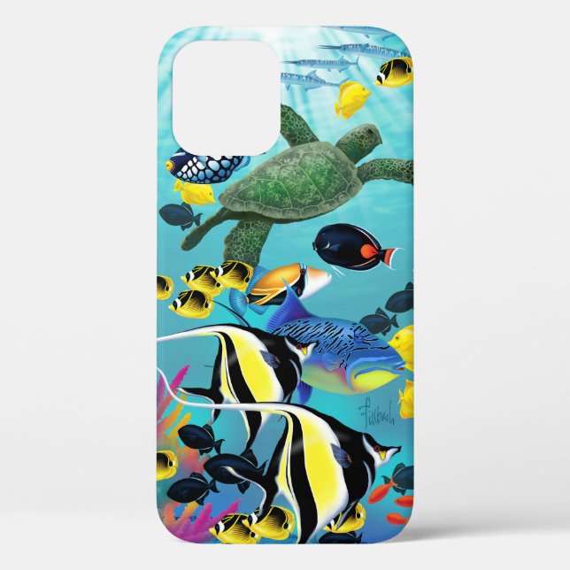 Molokini Cove Hawaiian Sea Turtle Tropical Fisch Case-Mate iPhone Hülle (Rückseite)