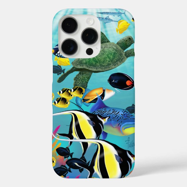 Molokini Cove Hawaiian Sea Turtle Tropical Fish Ca Case-Mate iPhone Hülle (Rückseite)