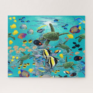 Molokini Cove Hawaiian Sea Turtle Tropical Fish Puzzle