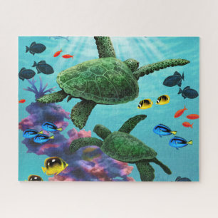 Molokini Cove Hawaiian Sea Turtles tropisch Puzzle