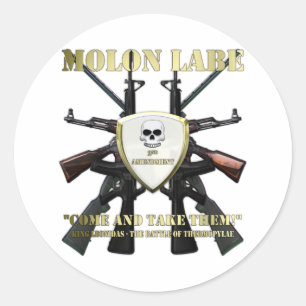 Molon Labe - 2. Änderung Runder Aufkleber