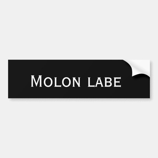 Molon labe Autoaufkleber (Vorne)