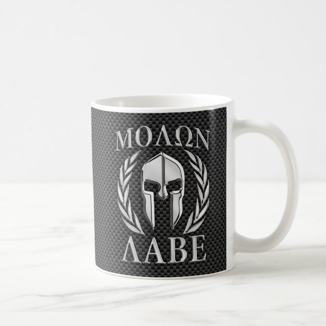 Molon Labe Chrom-Art-spartanische Kaffeetasse (Rechts)