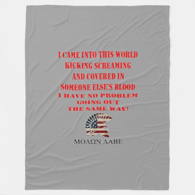 MOLON LABE FLEECEDECKE (Vorderseite)