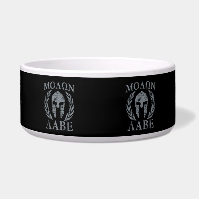 Molon Labe Grunge Spartan Armor Napf (Vorderseite)