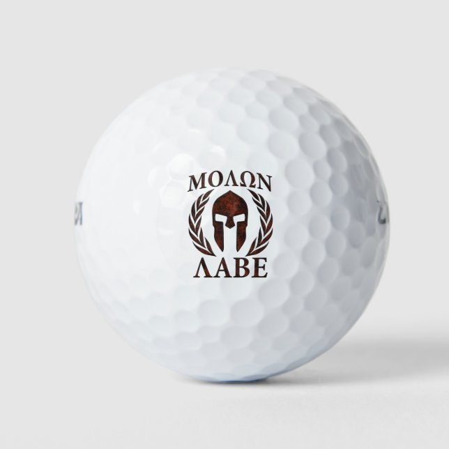 Molon Labe Iron Warrior Laurels Golfball (Vorderseite)