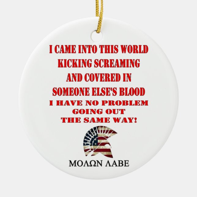 MOLON LABE KERAMIK ORNAMENT (Vorne)
