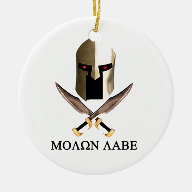 MOLON LABE KERAMIKORNAMENT (Vorne)