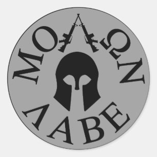 Molon Labe, kommen sie nehmen Runder Aufkleber