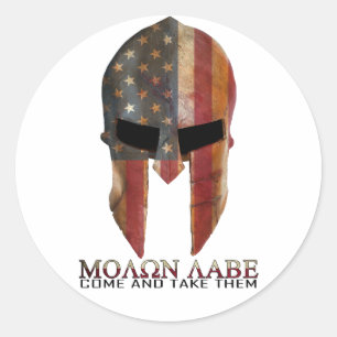 Molon Labe - Kommen Sie und nehmen Sie sie USA Spa Runder Aufkleber
