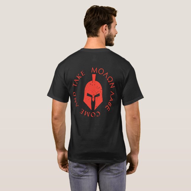 Molon Labe Kommen Sie und nehmen Sie Spartan Helme T-Shirt (Schwarz voll)
