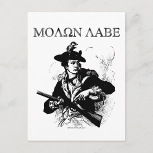 Molon Labe Minuteman Postkarte