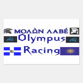 Molon Labe Olympus Racing Sticket Rechteckiger Aufkleber
