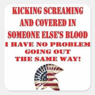 MOLON LABE QUADRATISCHER AUFKLEBER