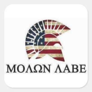 MOLON LABE QUADRATISCHER AUFKLEBER