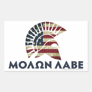 Molon Labe! Rechteckiger Aufkleber