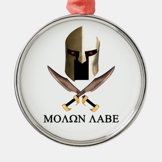 MOLON LABE SILBERNES ORNAMENT (Vorne)