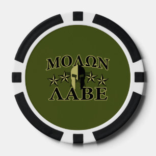 Molon Labe Spartan 5 Sterne Olive Green Pokerchips