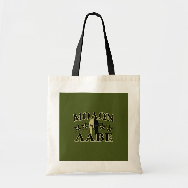Molon Labe Spartan 5 Sterne Olive Green Tragetasche (Vorne)