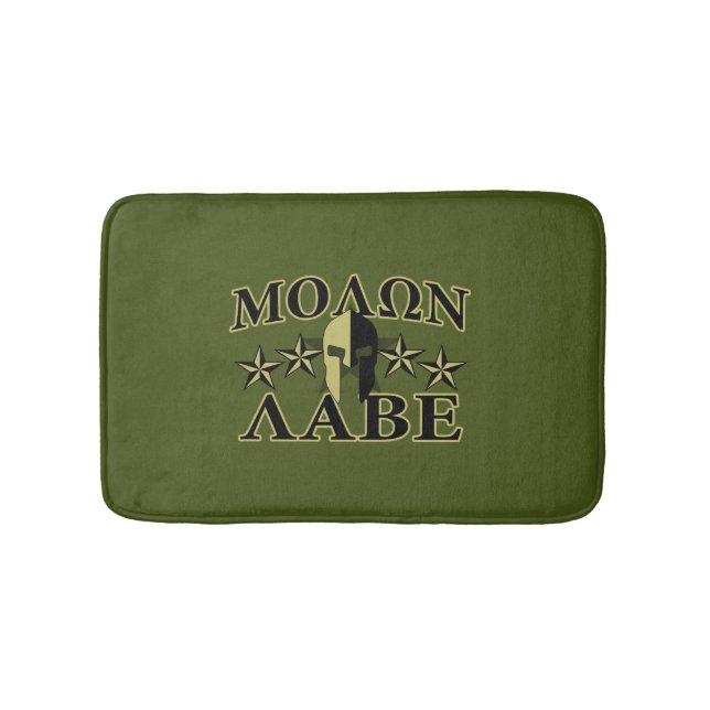 Molon Labe Spartan Helmet 5 Sterne Badematte (Vorderseite)